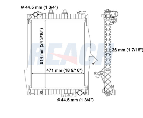 2004 DODGE DURANGO 4.7 L RADIATOR REA41-2738A
