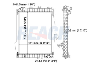 2004 DODGE DURANGO 4.7 L RADIATOR REA41-2738A