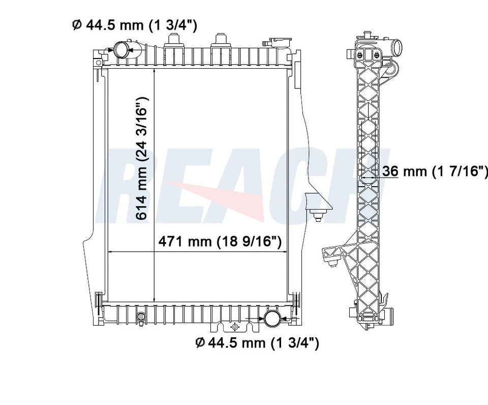 2004 DODGE DURANGO 4.7 L RADIATOR REA41-2738A