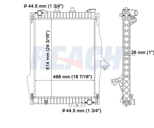 2007 DODGE DURANGO 4.7 L RADIATOR REA41-2739A
