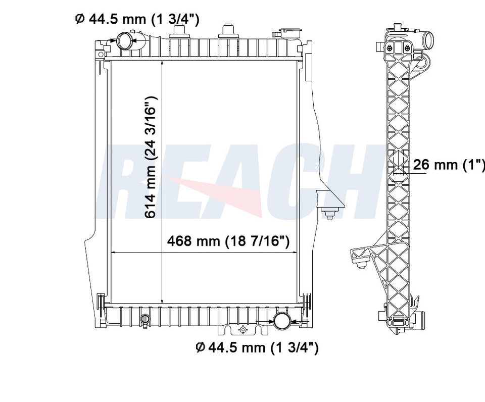 2007 DODGE DURANGO 4.7 L RADIATOR REA41-2739A