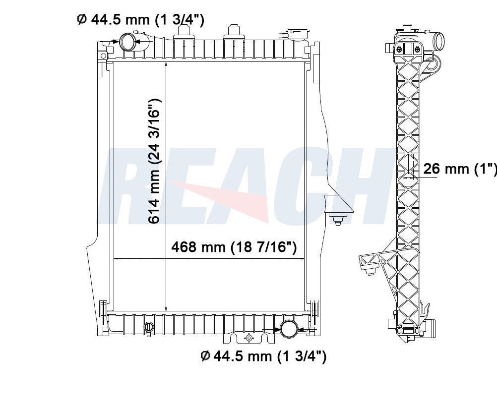 2007 DODGE DURANGO 4.7 L RADIATOR REA41-2739A