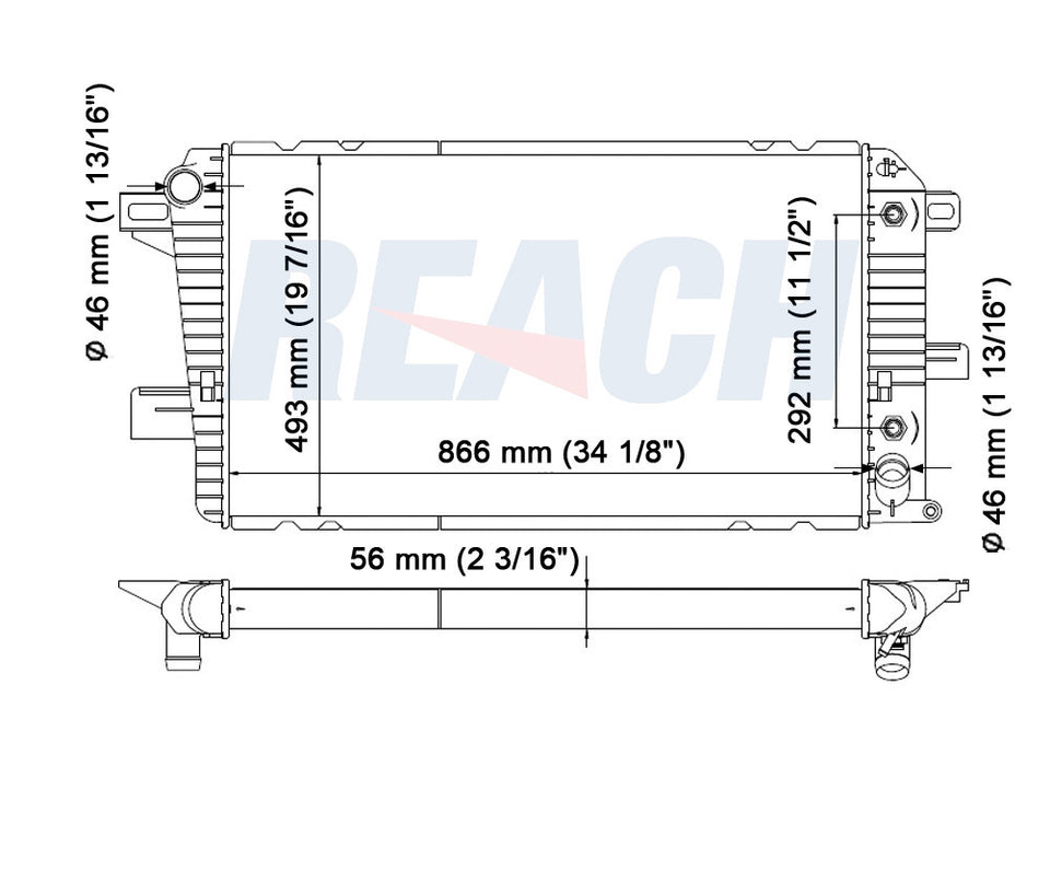 2004 CHEVROLET SILVERADO 2500 HD 6.6 L RADIATOR REA41-2757A
