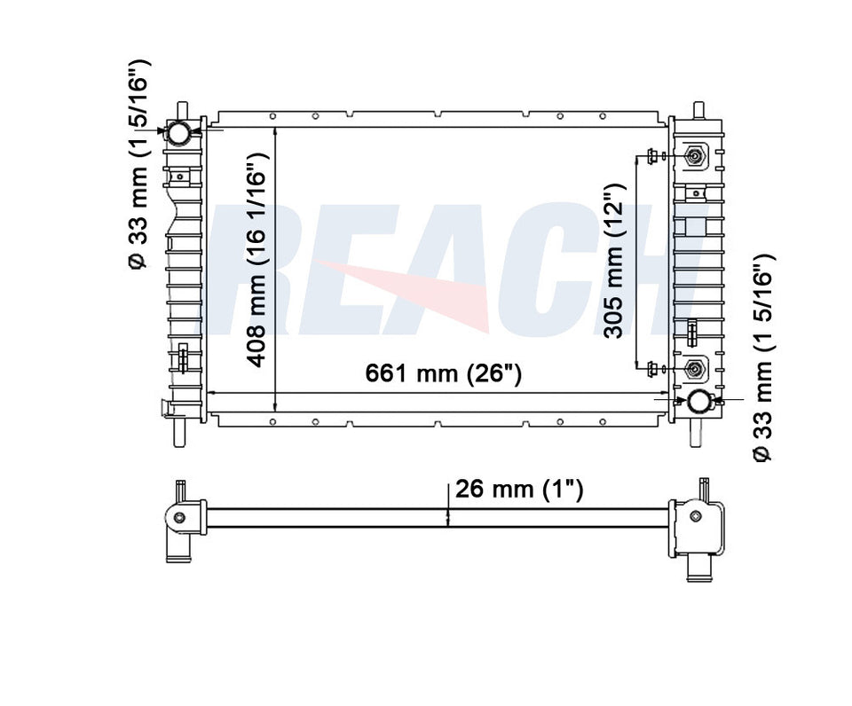 2005 CHEVROLET EQUINOX 3.4 L RADIATOR REA41-2764A