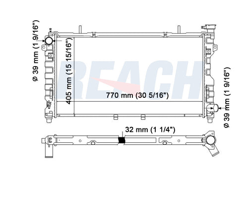 2006 DODGE CARAVAN 2.4 L RADIATOR REA41-2770A