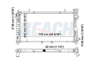 2006 DODGE CARAVAN 2.4 L RADIATOR REA41-2770A