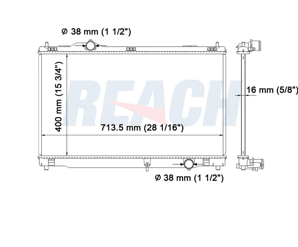 2006 LEXUS GS300 3.0 L RADIATOR REA41-2782A