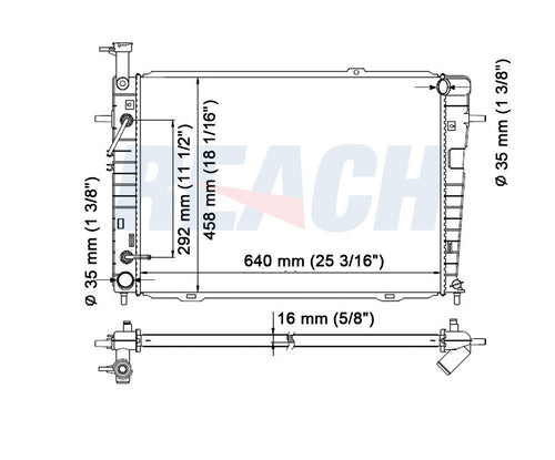 2008 KIA SPORTAGE 2.7 L RADIATOR REA41-2785A