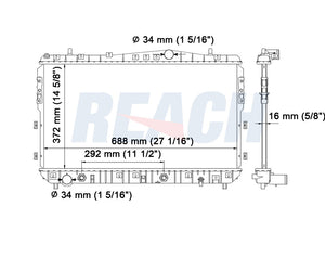 2007 SUZUKI FORENZA 2.0 L RADIATOR REA41-2788A