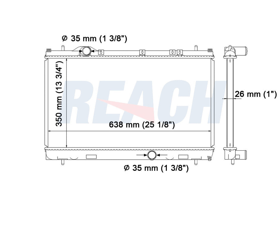2005 DODGE NEON 2.4 L RADIATOR REA41-2794A