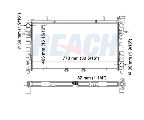 2006 CHRYSLER TOWN AND COUNTRY 3.3 L RADIATOR REA41-2795A