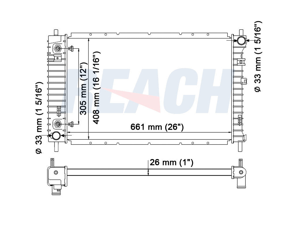 2005 SATURN VUE 2.2 L RADIATOR REA41-2798A