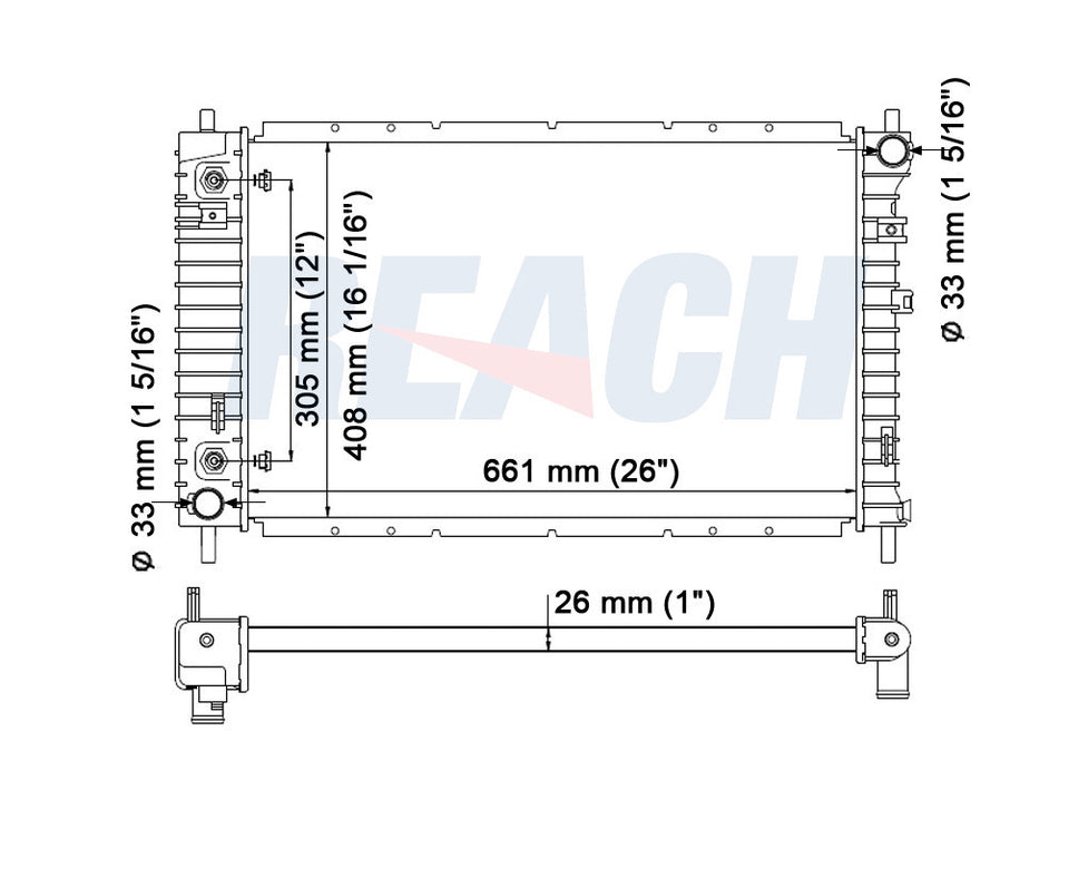 2004 SATURN VUE 2.2 L RADIATOR REA41-2798A