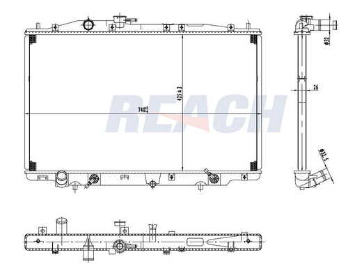 2005 ACURA RL 3.5 L RADIATOR REA41-2814A