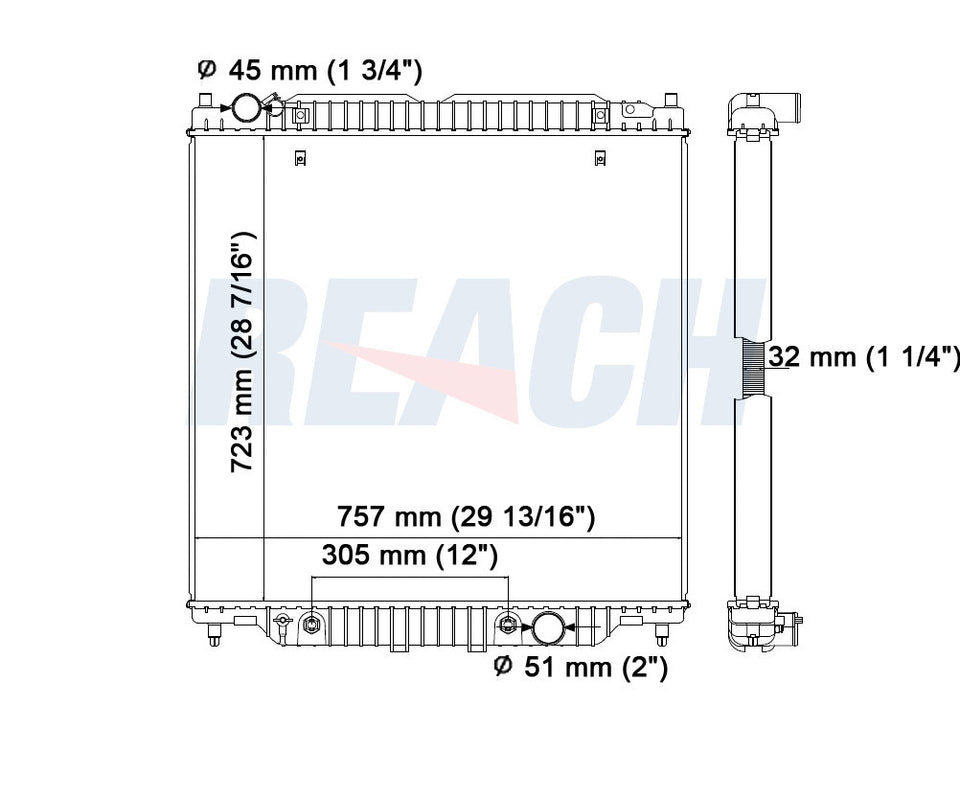2004 FORD F-450 SUPER DUTY 6.0 L RADIATOR REA41-2815A
