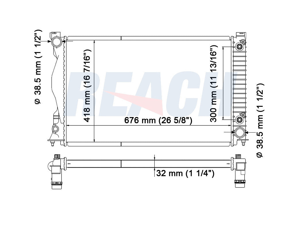 2007 AUDI A6 3.2 L RADIATOR REA41-2828A