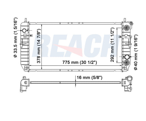 2007 BUICK LUCERNE 3.8 L RADIATOR REA41-2854A