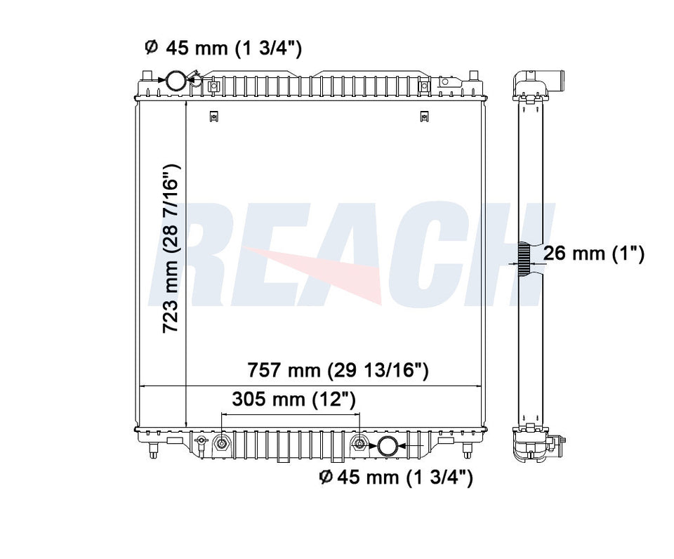 2005 FORD F-350 SUPER DUTY 5.4 L RADIATOR REA41-2886A