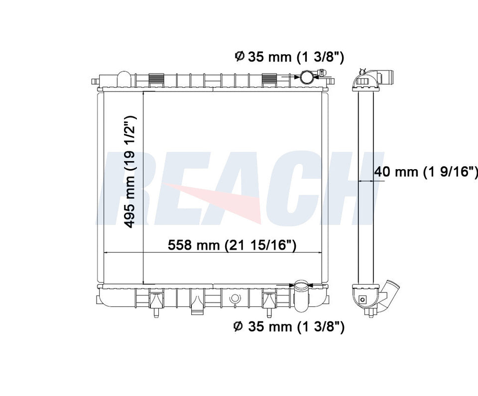 2000 LAND ROVER RANGE ROVER 4.0 L RADIATOR REA41-2914A