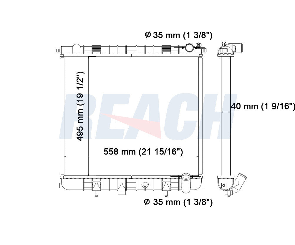 2000 LAND ROVER RANGE ROVER 4.6 L RADIATOR REA41-2914A