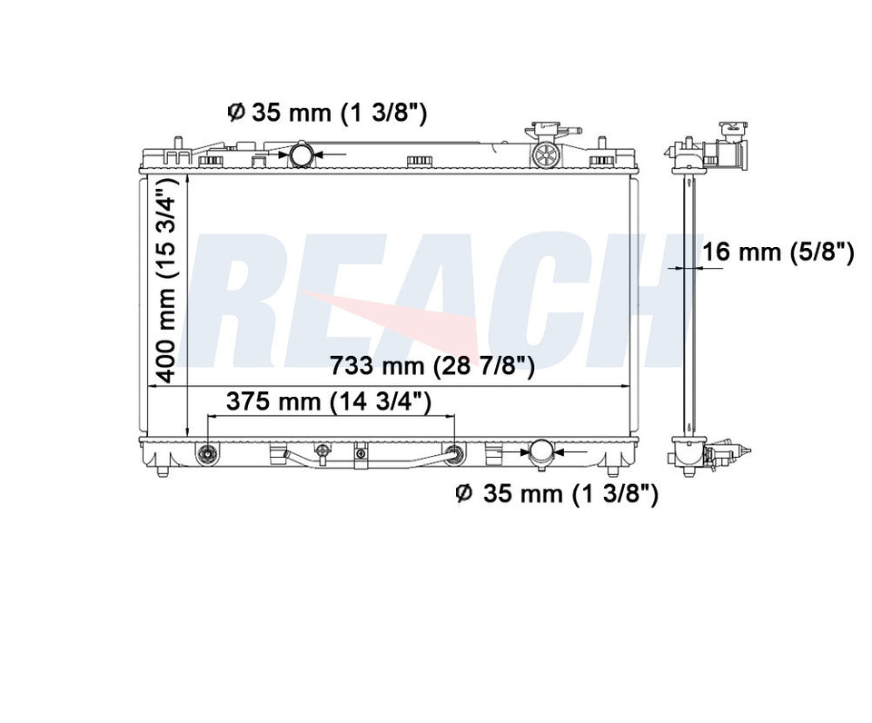 2007 TOYOTA CAMRY 2.4 L RADIATOR REA41-2917A