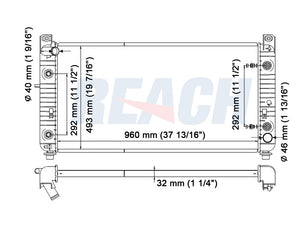 2004 GMC YUKON XL 2500 8.1 L RADIATOR REA41-2948A