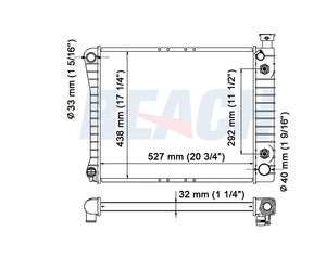 1993 GMC C1500 4.3 L RADIATOR REA41-434A