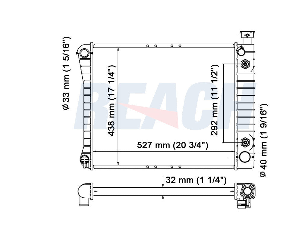 1993 GMC C1500 4.3 L RADIATOR REA41-434A