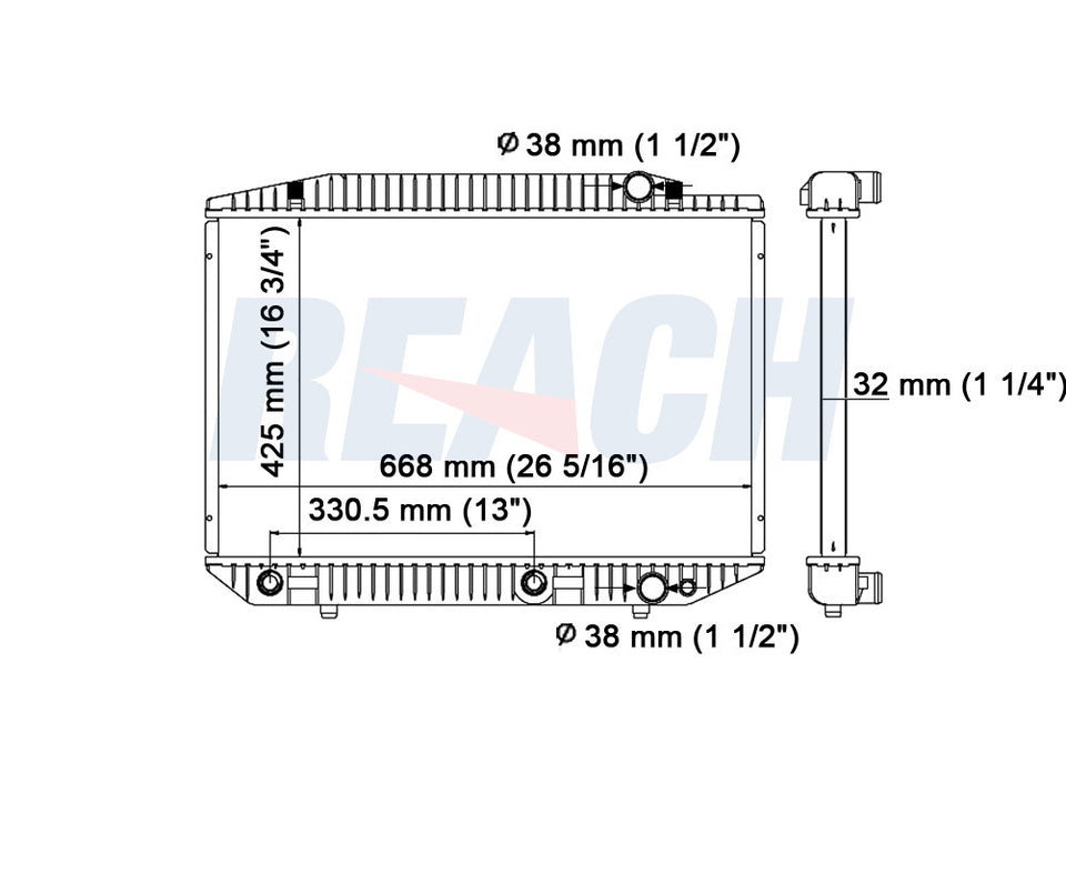 1991 MERCEDES-BENZ 420SEL 4.2 L RADIATOR REA41-438A