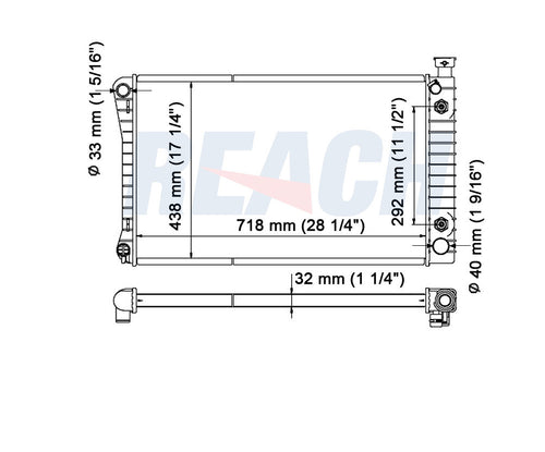 1990 GMC K2500 5.7 L RADIATOR REA41-618A