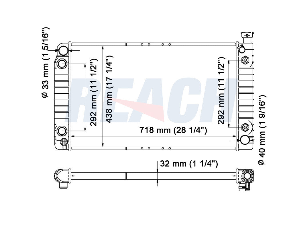 1992 GMC C2500 5.7 L RADIATOR REA41-622A