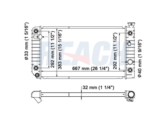 1993 GMC JIMMY 4.3 L RADIATOR REA41-705A