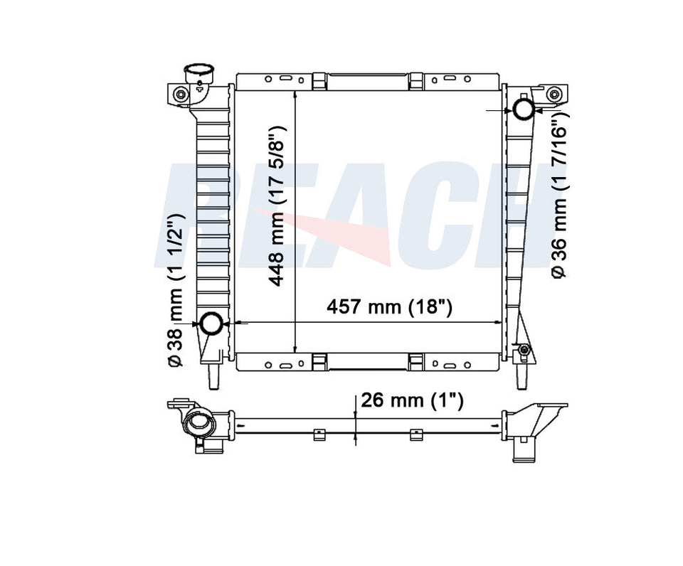 1994 FORD RANGER 3.0 L RADIATOR REA41-897A