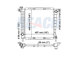 1994 MAZDA B3000 3.0 L RADIATOR REA41-897A