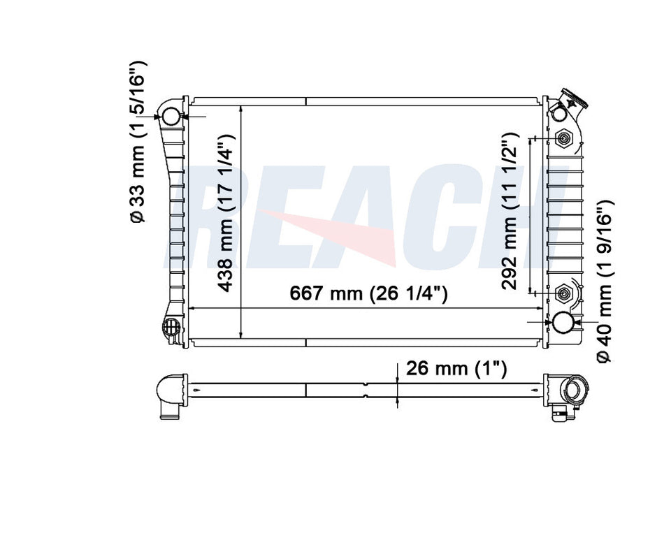 1988 CHEVROLET CAPRICE 5.0 L RADIATOR REA41-920A