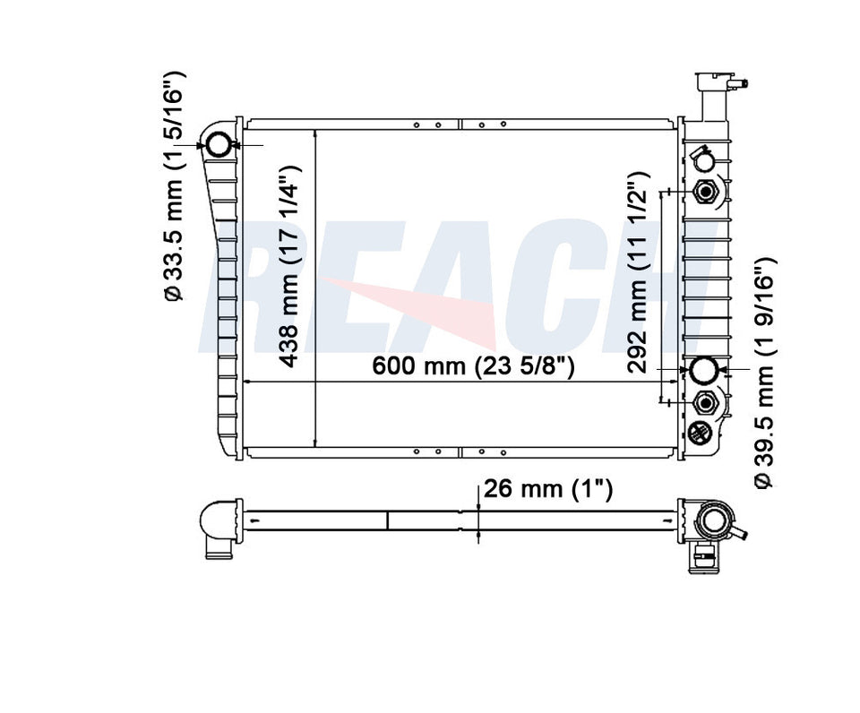 1991 GMC SAFARI 4.3 L RADIATOR REA41-924A