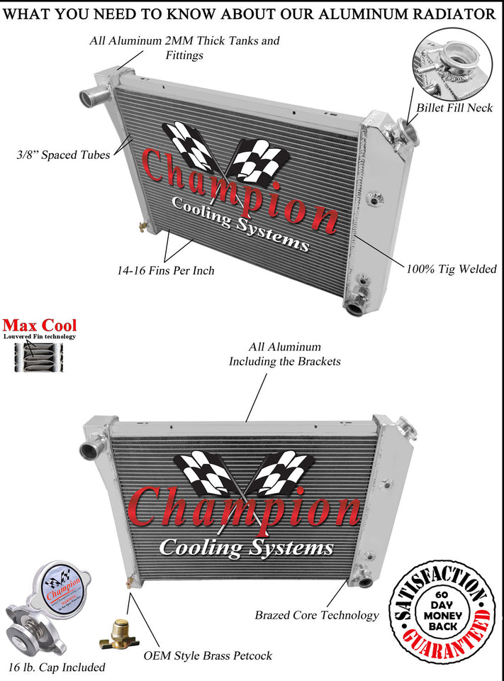 1974 OLDSMOBILE OMEGA 4.1 L RADIATOR CC412