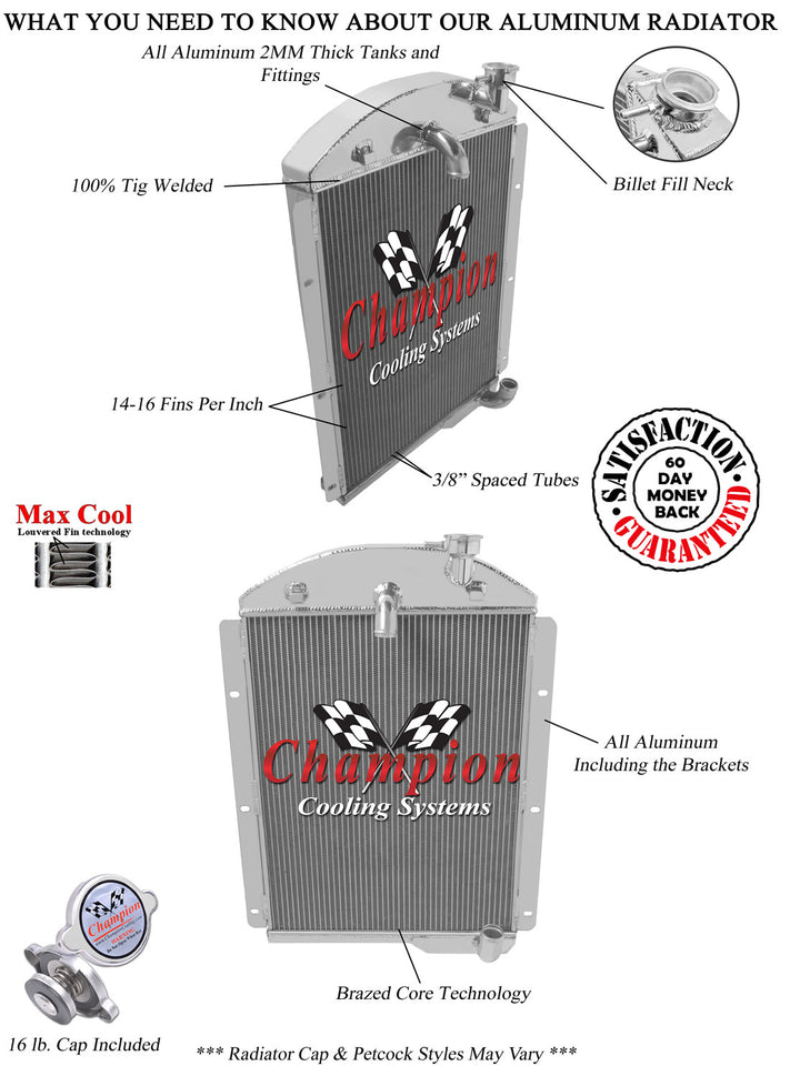 1946 CHEVROLET TRUCK 3.5 L RADIATOR CC4146