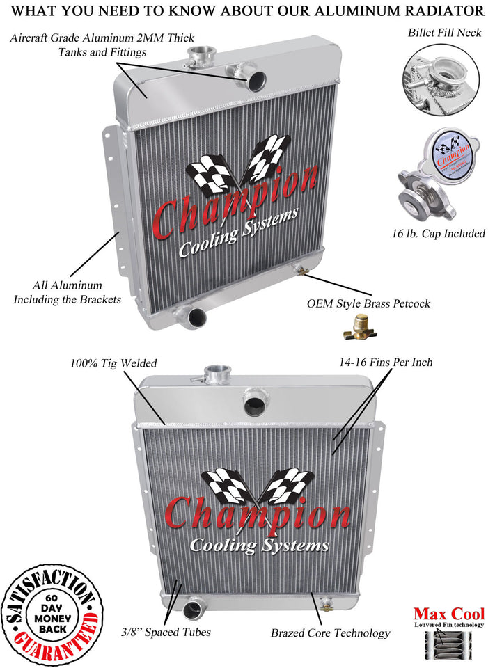1950 CADILLAC SERIES 61 5.4 L RADIATOR CHACC4956