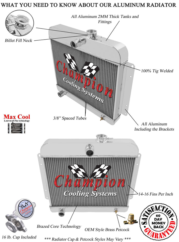 1953 JEEP WILLYS 2.2 L RADIATOR CC4964