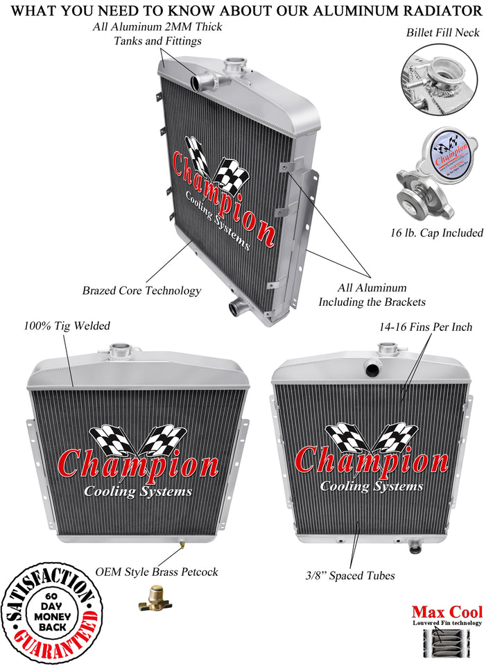 1949 OLDSMOBILE SERIES 88 5.0 L RADIATOR CHACC5049B-CH