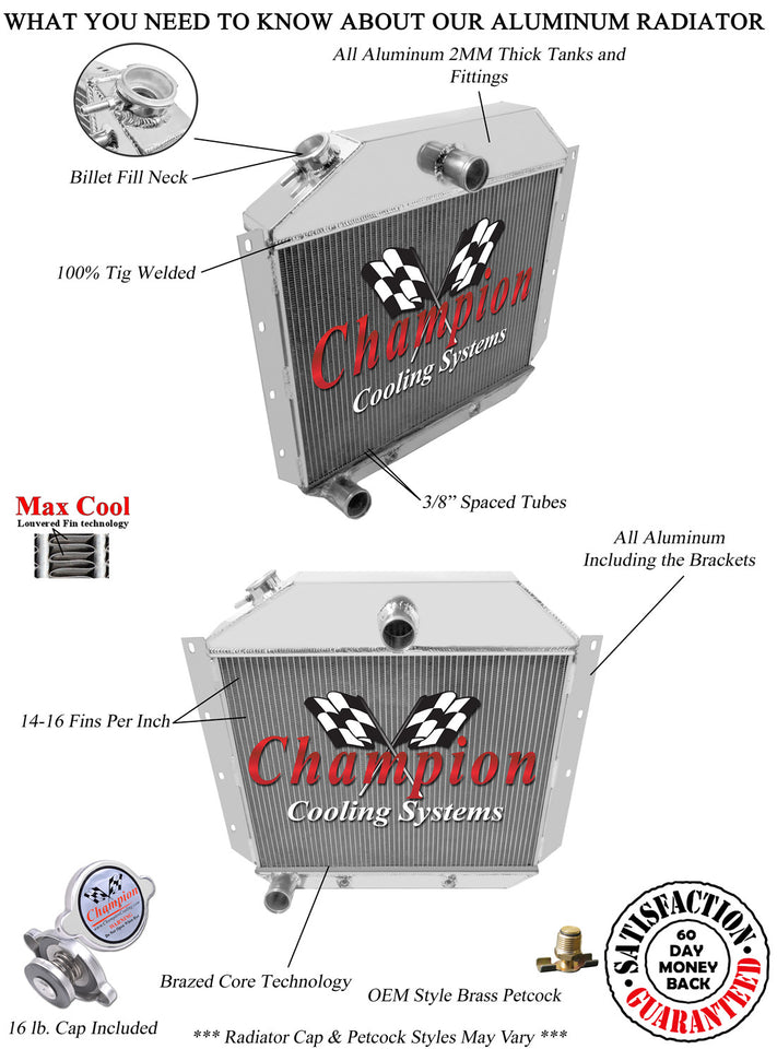 1951 INTERNATIONAL L112 3.6 L RADIATOR CC5157