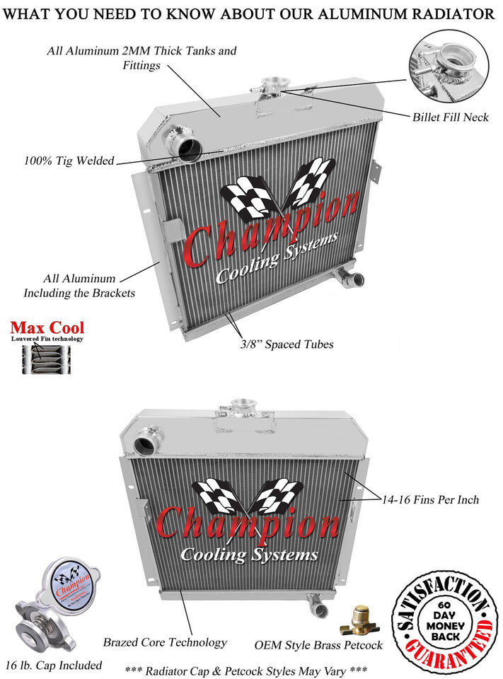 1954 DODGE TRUCK 3.7 L RADIATOR EC5354