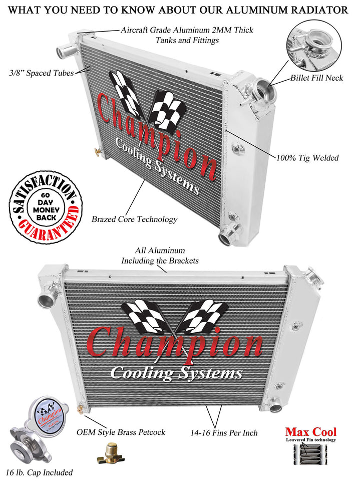 1982 OLDSMOBILE DELTA 88 5.0 L RADIATOR CC571