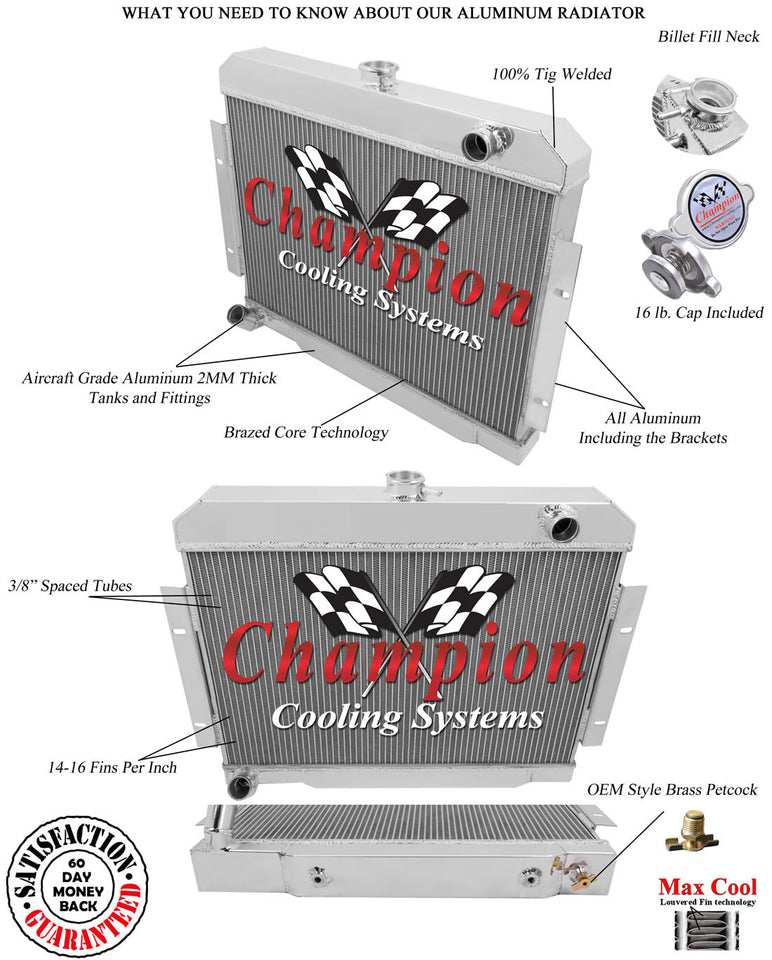 1979 JEEP CJ7 5.0 L RADIATOR AE583