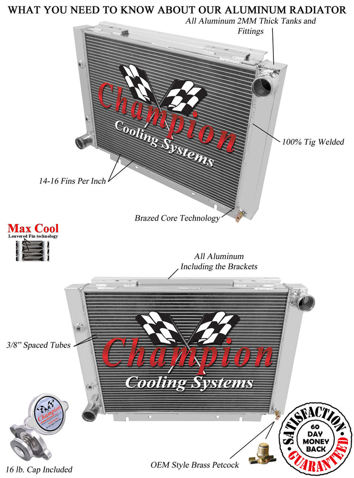 1963 FORD GALAXIE 500 6.7 L RADIATOR CC6063