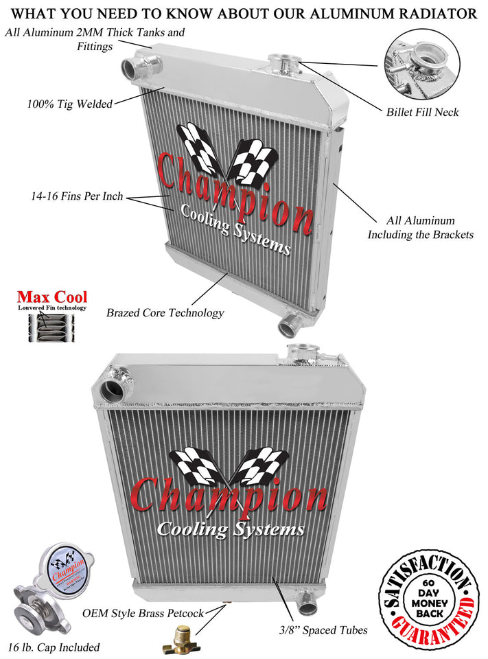 1960 CHEVROLET TRUCK 3.8 L RADIATOR EC6066