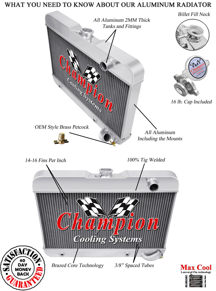 1963 BUICK SKYLARK 3.5 L RADIATOR CHAEC6263