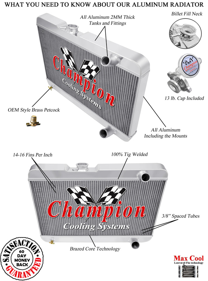 1963 PONTIAC TEMPEST 5.3 L RADIATOR CHACC63
