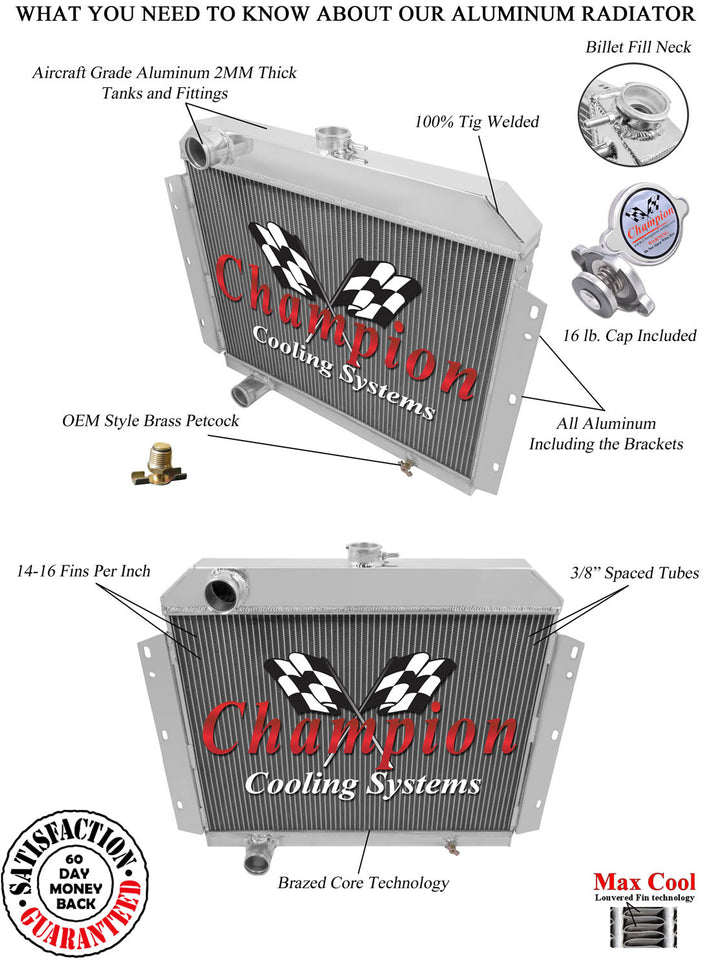 1967 INTERNATIONAL SCOUT 3.2 L RADIATOR CC6671